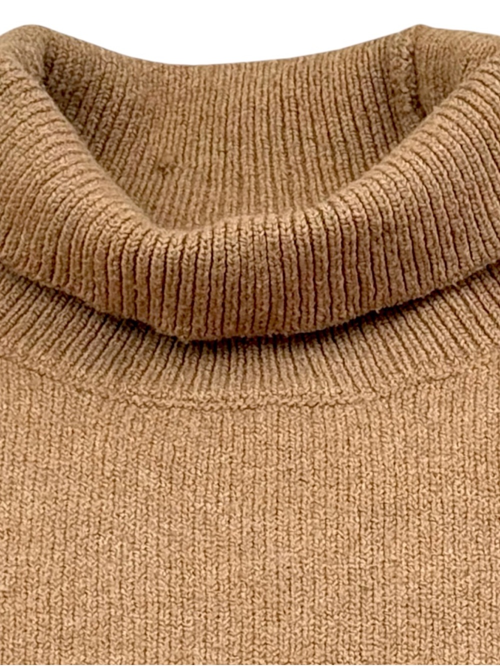 A New Day Mock Neck Sweater Womens XS Brown Ribbed Knit Cozy‎ Pullover Top